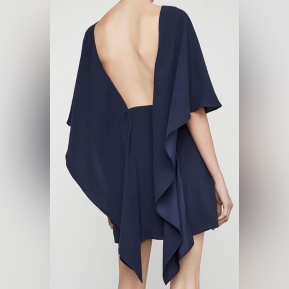 Elegant Navy Blue Backless Dress BCBG